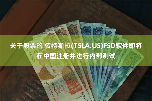 关于股票的 传特斯拉(TSLA.US)FSD软件即将在中国注册并进行内部测试