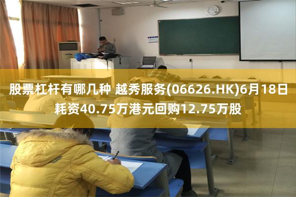 股票杠杆有哪几种 越秀服务(06626.HK)6月18日耗资40.75万港元回购12.75万股