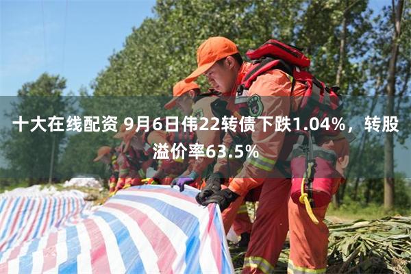 十大在线配资 9月6日伟22转债下跌1.04%，转股溢价率63.5%