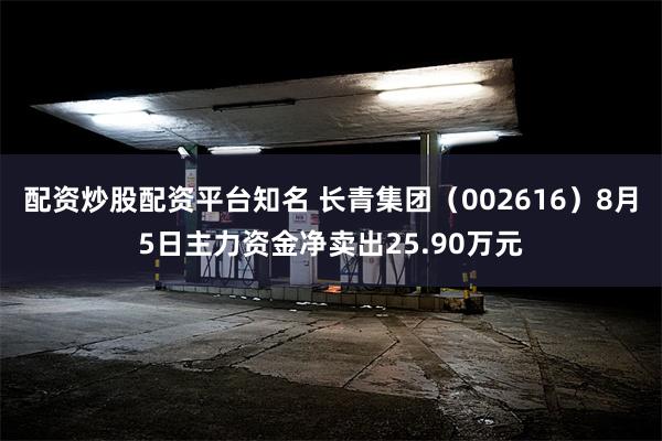 配资炒股配资平台知名 长青集团（002616）8月5日主力资金净卖出25.90万元