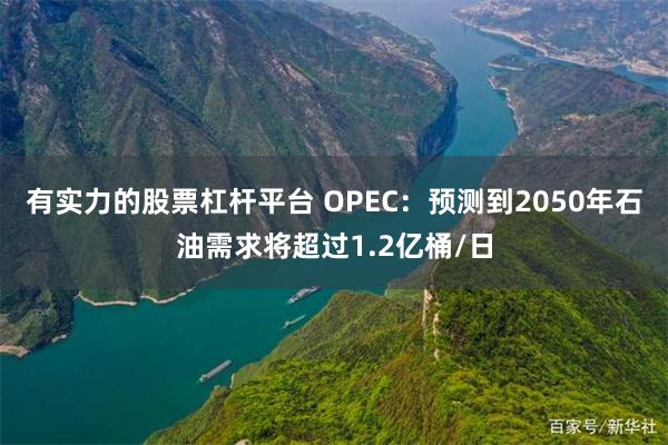 有实力的股票杠杆平台 OPEC：预测到2050年石油需求将超过1.2亿桶/日