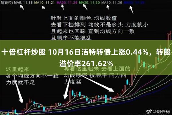 十倍杠杆炒股 10月16日洁特转债上涨0.44%，转股溢价率261.62%