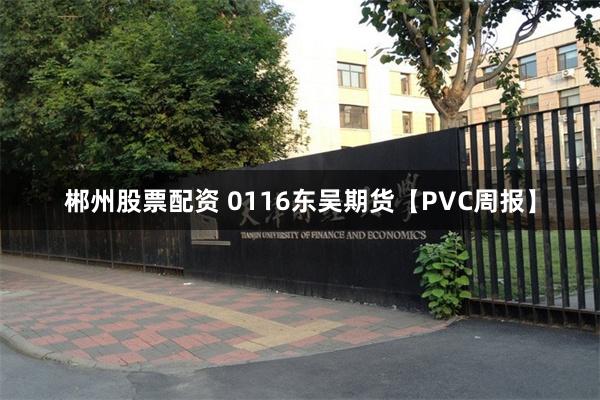 郴州股票配资 0116东吴期货【PVC周报】