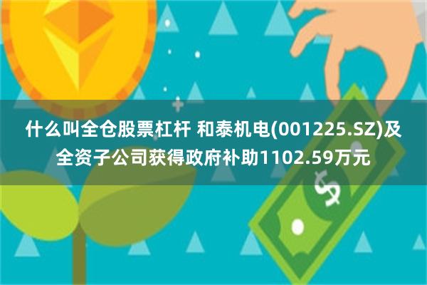 什么叫全仓股票杠杆 和泰机电(001225.SZ)及全资子公司获得政府补助1102.59万元