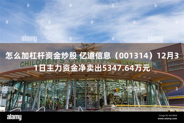 怎么加杠杆资金炒股 亿道信息（001314）12月31日主力资金净卖出5347.64万元